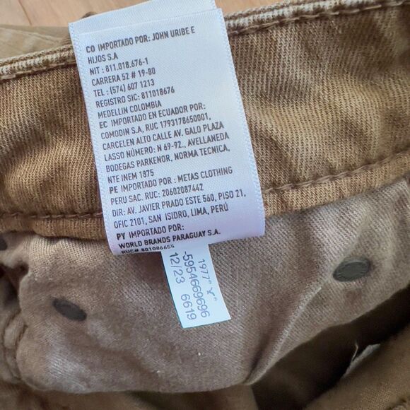 American Eagle Jeans Men's Size 26 X 28 Caramel Brown Airflex+ Athletic Fit Slim - Picture 8 of 12